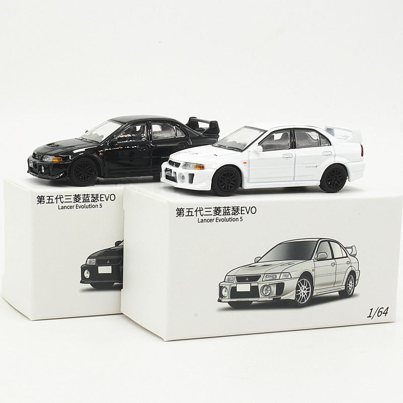1/64 Mitsubishis Lancer Evolution V Alloy Sports Car Model Diecast Metal Racing Car Vehicles Model Miniature Scale Kids Toy Gift