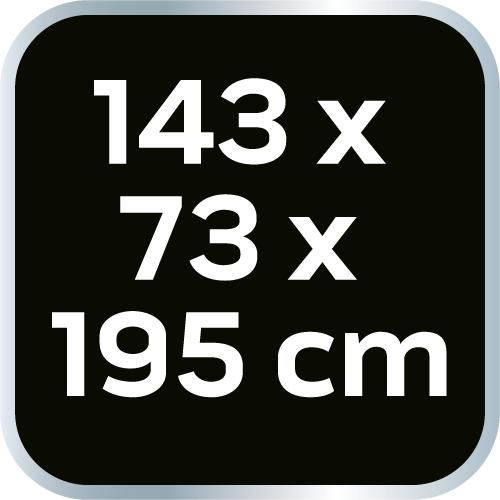 Greenhouse 143 x 73 x 195 cm, PVC foil, metal structure