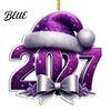 2027 Year Hanging for New 2D Flat Hat Ornament Ornaments Christmas Acrylic Decoration Tree Pendants