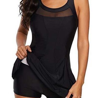 Women's Swimsuit Belly Dress One-piece Swimsuit Plus Size Swimsuit V-Neck Swimsuit