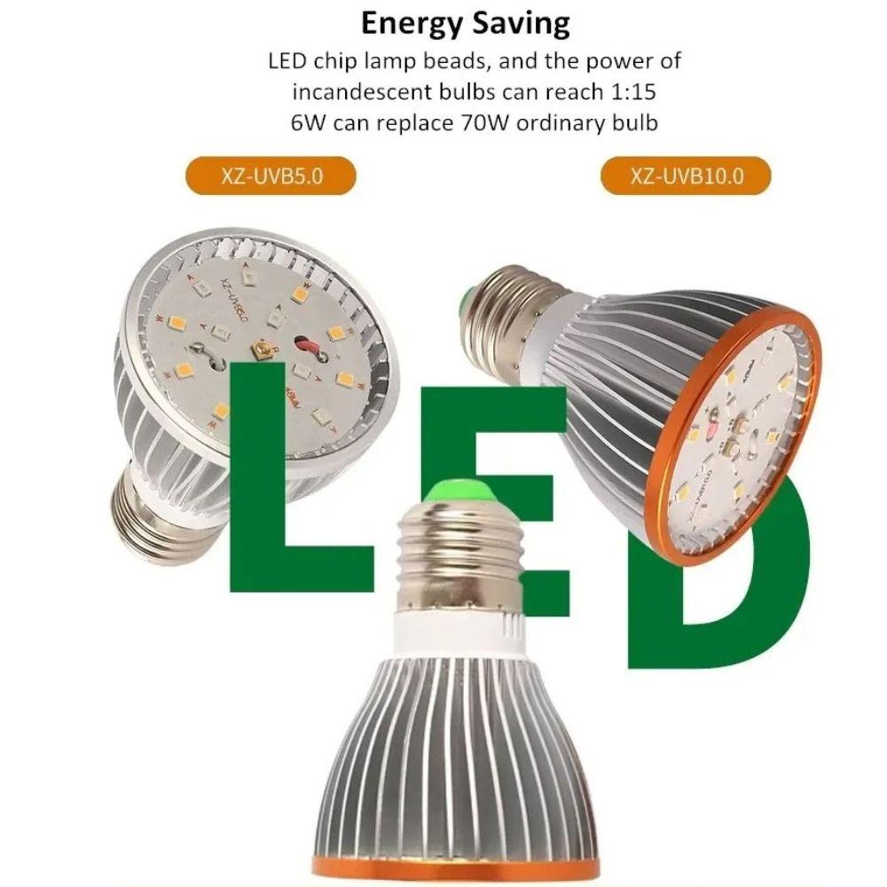 LED Reptile Light Bulb UVA UVB E27 Terrarium Lamp Full Spectrum 5.0/10.0 Lighting Small Pet Heating Bulb Therapy Night Vision