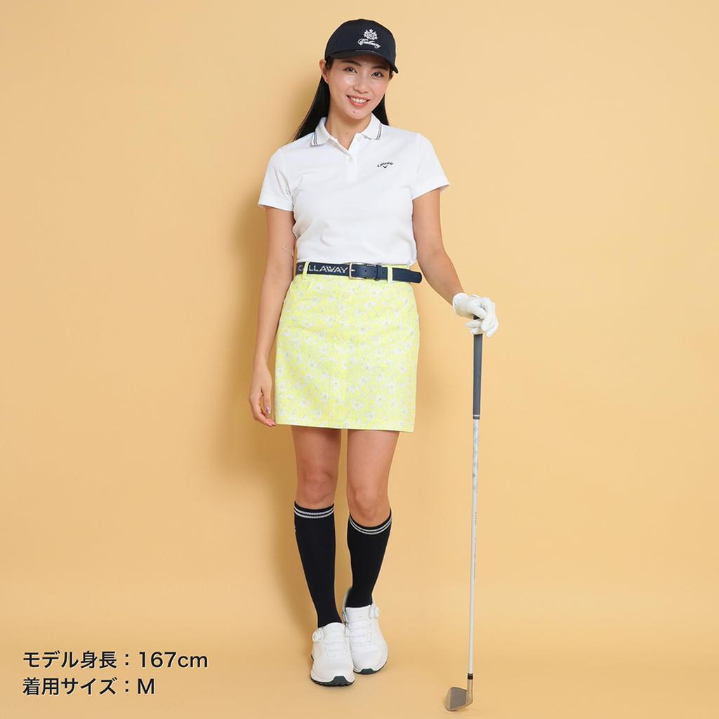 Callaway Floral Print Stripe Skirt Golf C25128207 M Women's / / 1061_Yellow