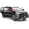 1/24 Scale Toyota Crown Kluger 6 Doors Opened Alloy Car Model Toy, Sound and Light Pull Back Collection Toy Car for Kids Gift