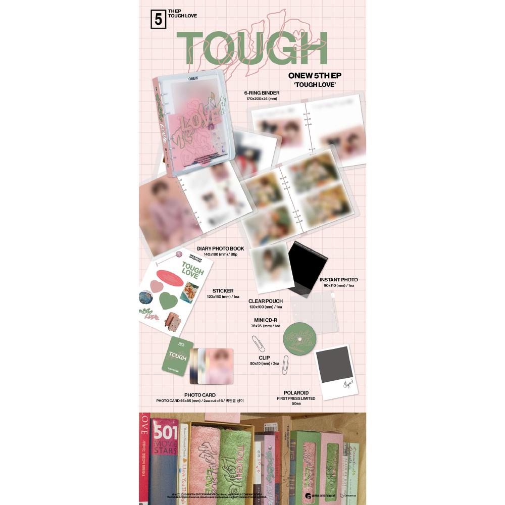 Pre-order ONEW 5th EP Album TOUGH LOVE Towel Note ver. & SHOP POB