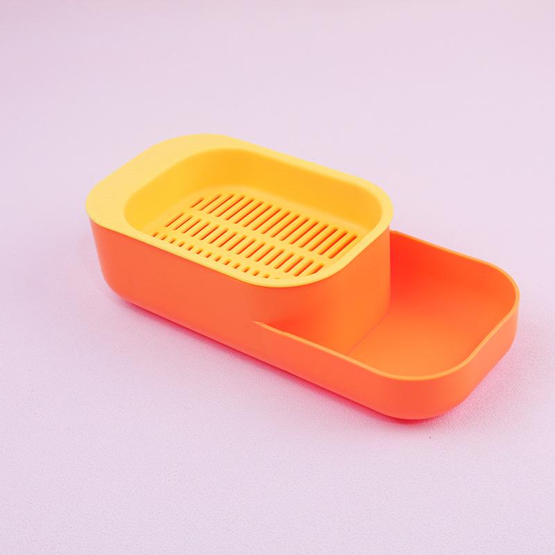 

New cat grass box soil-free hydroponic cat grass planting potted wheat seeds digestible cat food bowl set оранжевый