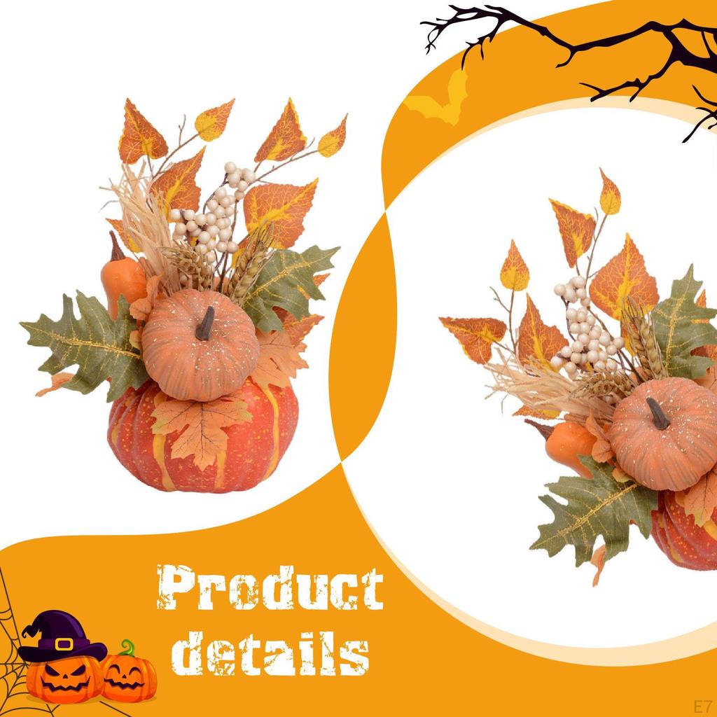 Fall Pumpkin Decor Artificial Decoration Decorative for Tabletop Centerpiece