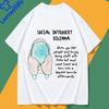 Sagen Humor Introvers Witz Introvert T-Shirt Unisex Oversized Günstiges Material Polyesterhemd Lustige Humor Zitate Grafik T-Shirts