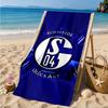 Toalha de Praia Estrela Brilhante do FC Schalke, Secagem Rápida, Fácil de Cuidar, Adequada tanto para Fitness quanto para Férias na Praia, Essencial Esportivo