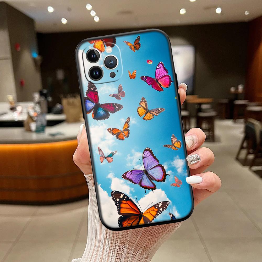 RA9 Colorful Butterfly Phone Case for Samsung Galaxy A11 A12 A13 A15 A52S A53 A55 A56 A70 A71 A72 A73 F06 F16 F56 S10 Plus S10e