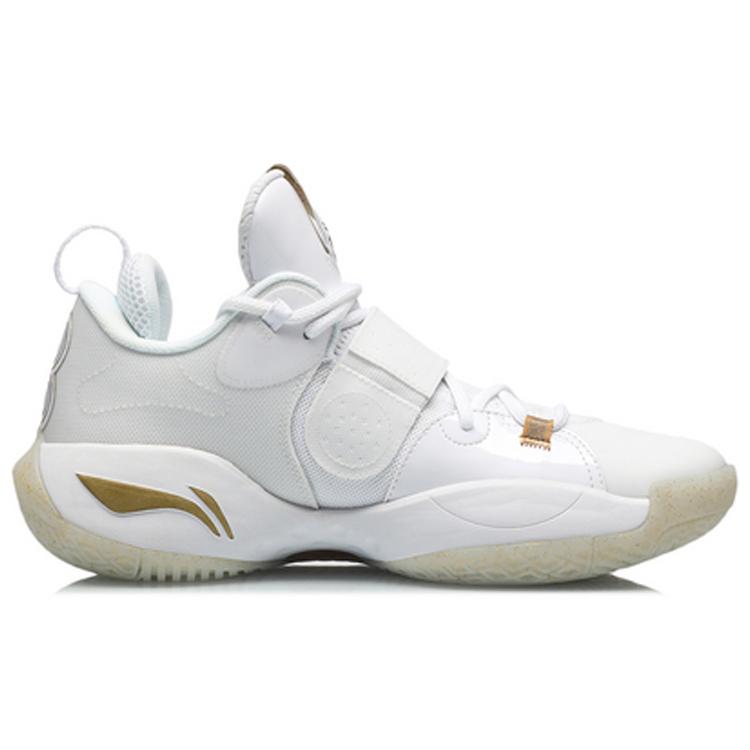 Li Ning All City 8 All City Dämpfung Rutschfest Abriebfest Rückprall Niedriger Schaft Basketballschuhe Herren Weiß ABAQ069-4
