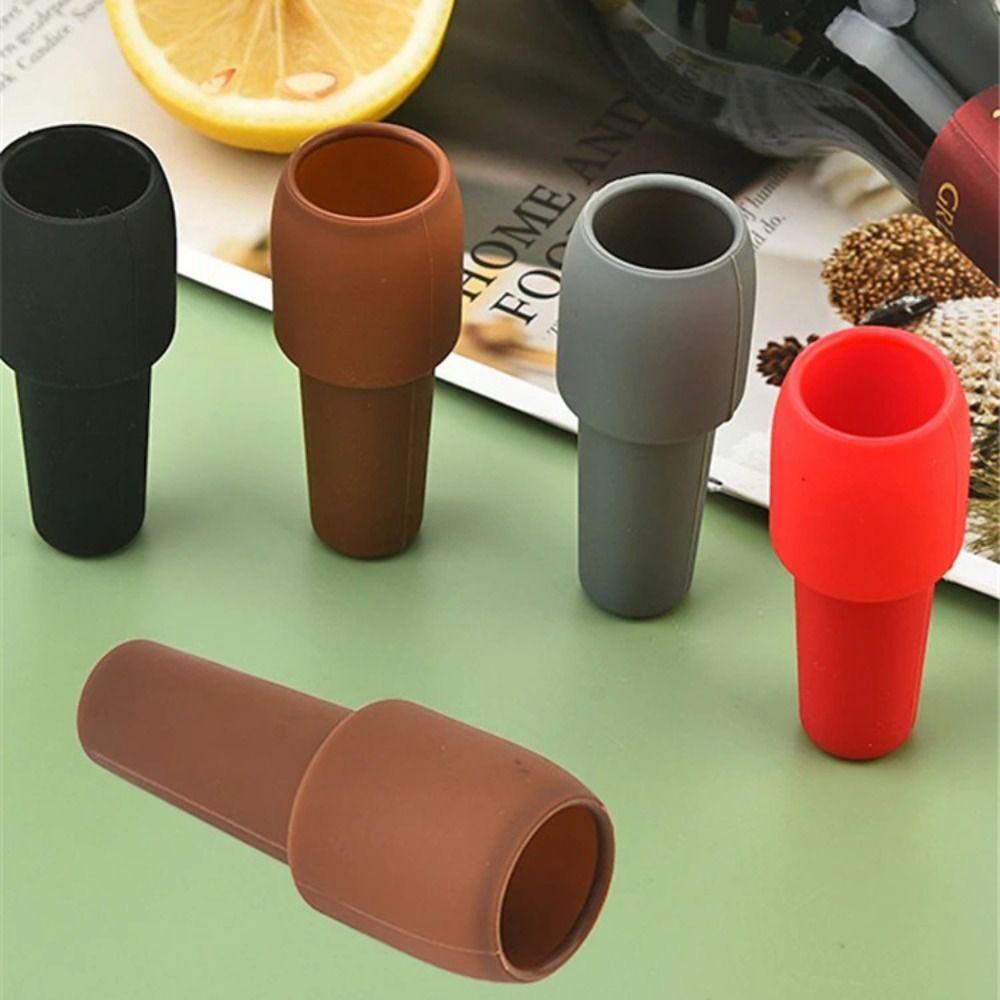 6Pcs Multicolor Silicone Wine Stoppers Reusable Beverage Sealer Wine Bottle Sealer Sparkling Wine