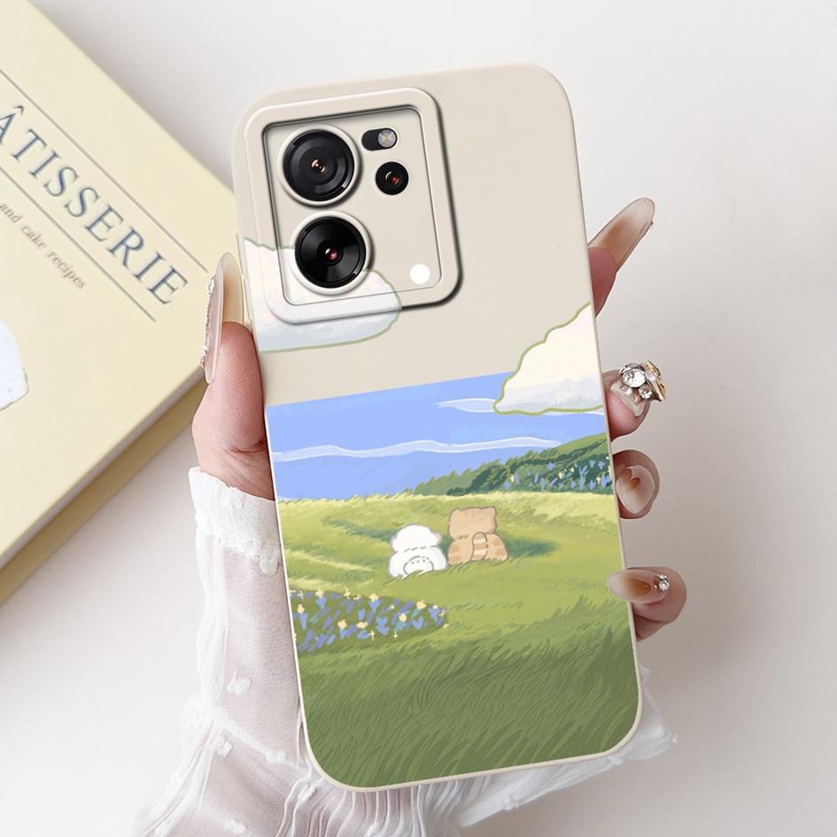 Für Xiaomi 13T 5G Hülle Mi 13T Pro Stoßfeste Abdeckung Niedlicher Panda Cartoon Mattes TPU Handyhülle Für Xiaomi 13T Mi13T Pro 13TPro Funda