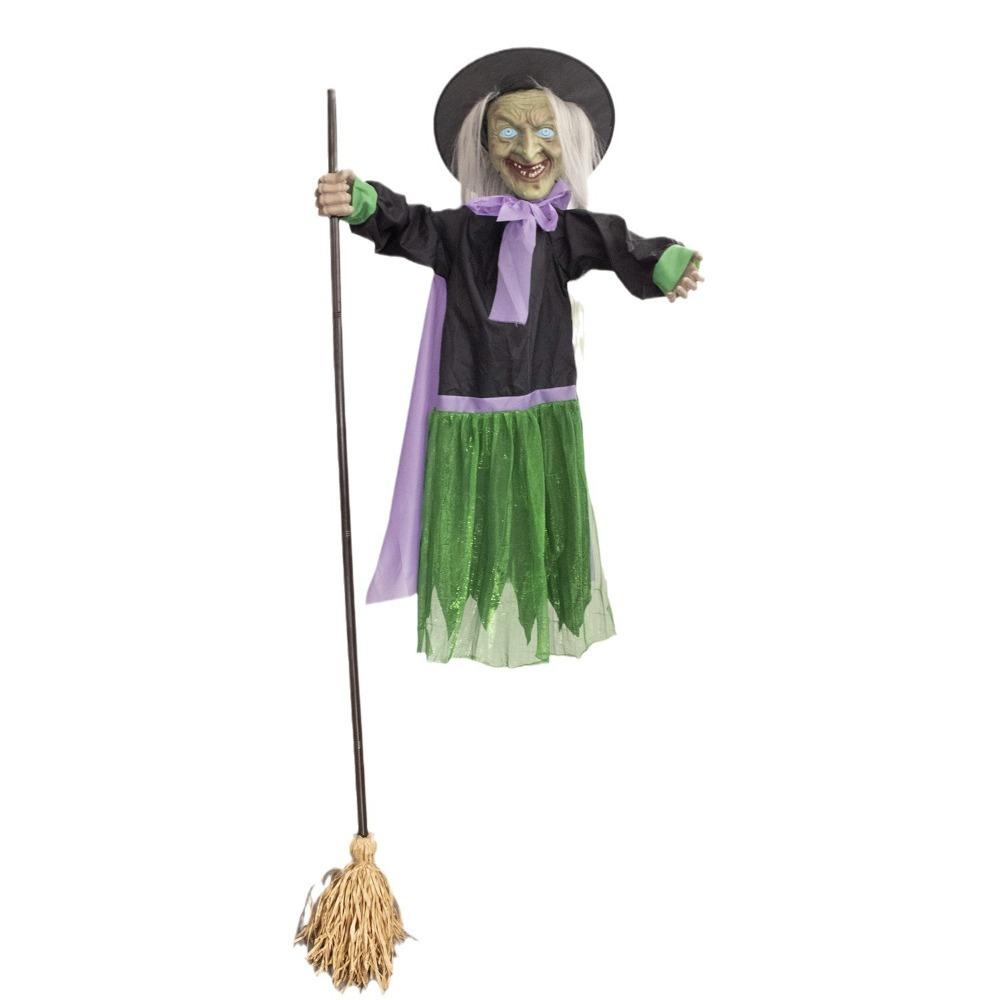 Berührungsaktivierung Halloween Hexen Requisite 6FT Höhe Halloween Hängende Hexe Halloween Dekorationen