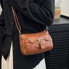 Women's Bag Soft Leather Middle-Aged Mother Bag Large Capacity Crossbody Bag Multi-Pocket Shoulder Bag