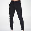Men Pants Slim Fit Solid Color Mid Waist Soft Thin Breathable Slant