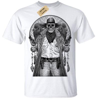 Undead Sheriff Skull Skeleton Gothic Goth Rock Biker Punk Unisex T-Shirt