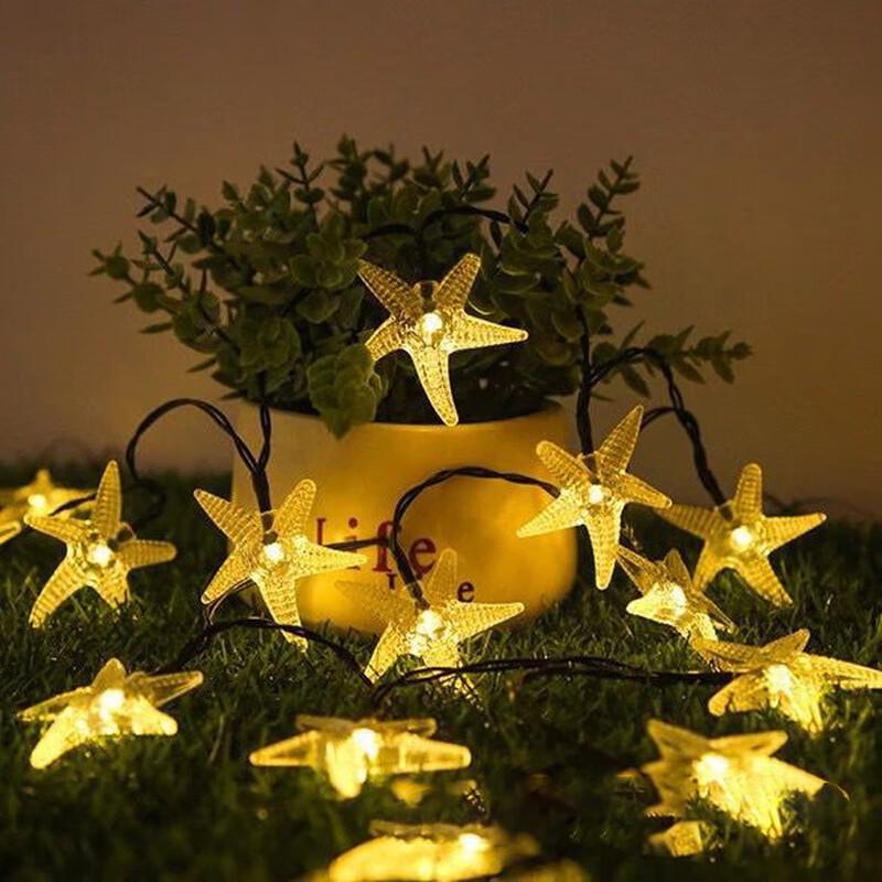 LED Solar Starfish String Lights