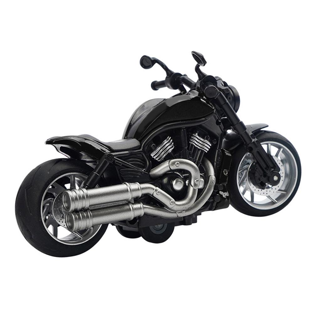 1: 12 Scale Pull Back Motorcycle Toy with Music Light Alloy Motorcycle Model for Boys Girls