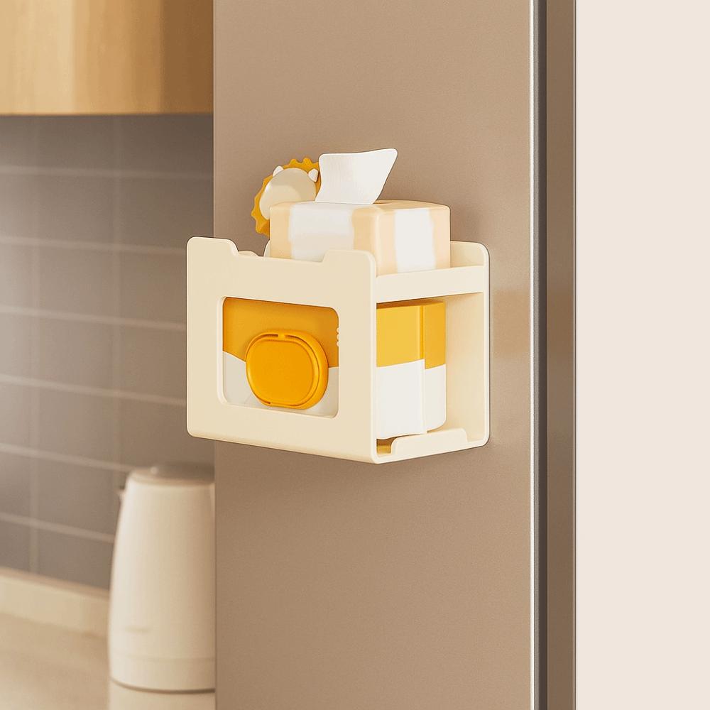 Carbon Steel Magnetic Storage Box Punch Free Facial Towel Storage Rack  Kitchen