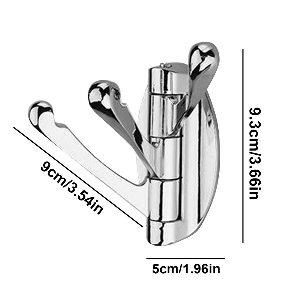 

Крючки для халатов для ванных комнат, настенные крючки для полотенец, поворотный органайзер, держатель для хранения для ванной, прачечной, прихожей, кухни, общежития серебряный