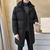 Winter Cotton Clothing, Medium To Long Length, Men's Hooded, Winter Warmth, Thick and Plush, Knee Length, Plus Extra Size