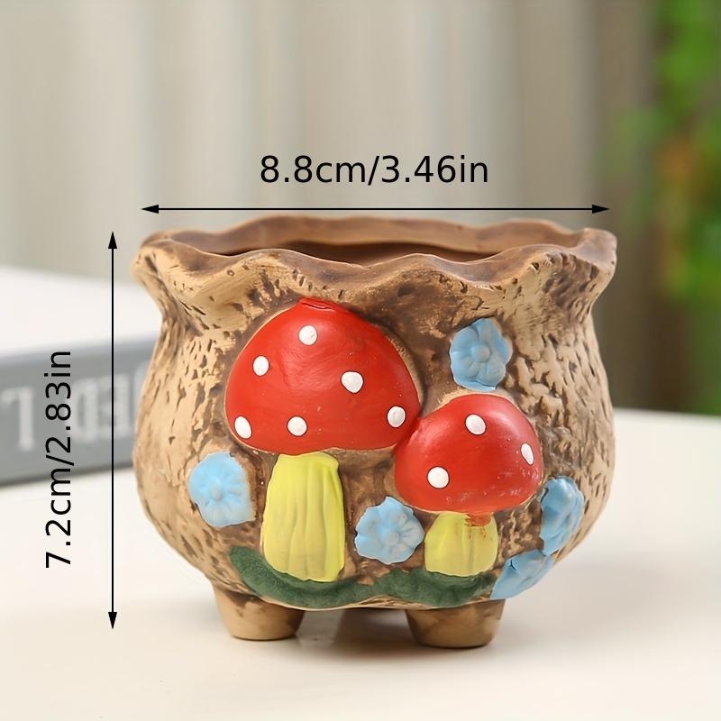 

Mushroom Cute Succulent Flowerpot, Ceramic Horticultural Bonsai Potted Plant, Succulent Plant Flowerpot Ceramic