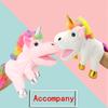 New 30cm Unicorn Hand Puppets Plush Toys The Mouth Can Move Pony Dolls Parent Child Games Early Educational Telling Story Doll