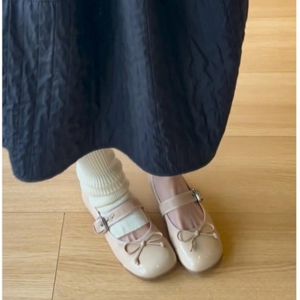 Bow shallow mouth Mary Jane shoes children's new flat red shoes single shoes