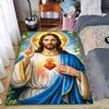 Sacred Heart of Jesus Carpet Non-slip Rug Suitable for Living Room and Bedroom Sofas