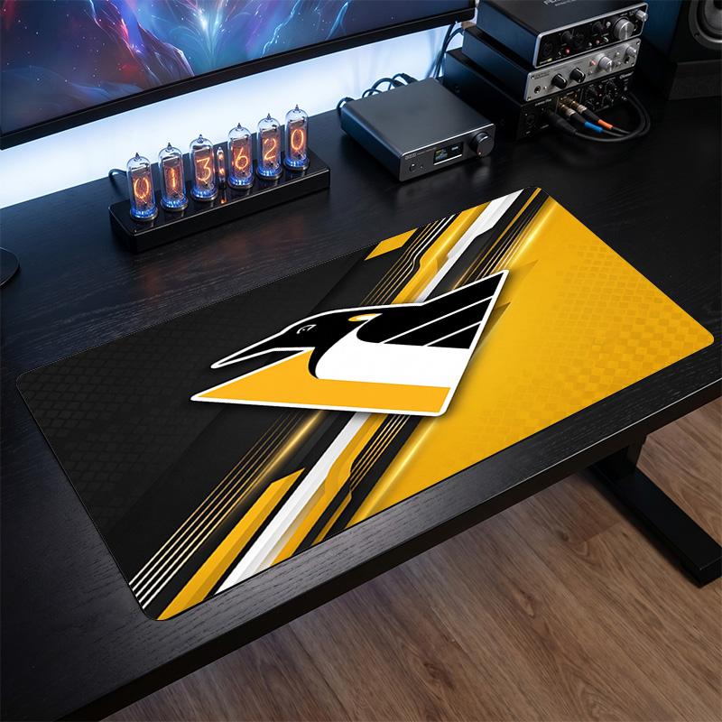 Pittsburgh Penguins Pattern Mousepad Anti?Slip Rubber Desk Pad For Gaming Working Desktop Decoration