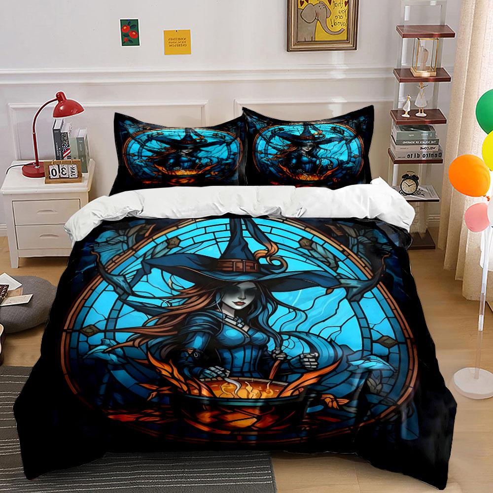 Witch Costume Set For Cosplay Exquisite Three-Piece Bedding Set Gift For Kids And Adults