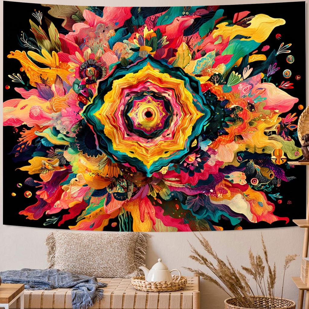 Breathtaking color vortex Digital printing polyester wall hanging tapestry decorative Living room bedrooms background gift