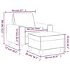 VidaXL Armchair with Footrest Cream 60 Cm Fabric, Sofa, Armchair, TV Armchair, Single Sofa, Sofa, Recliner Sofa, 3201145