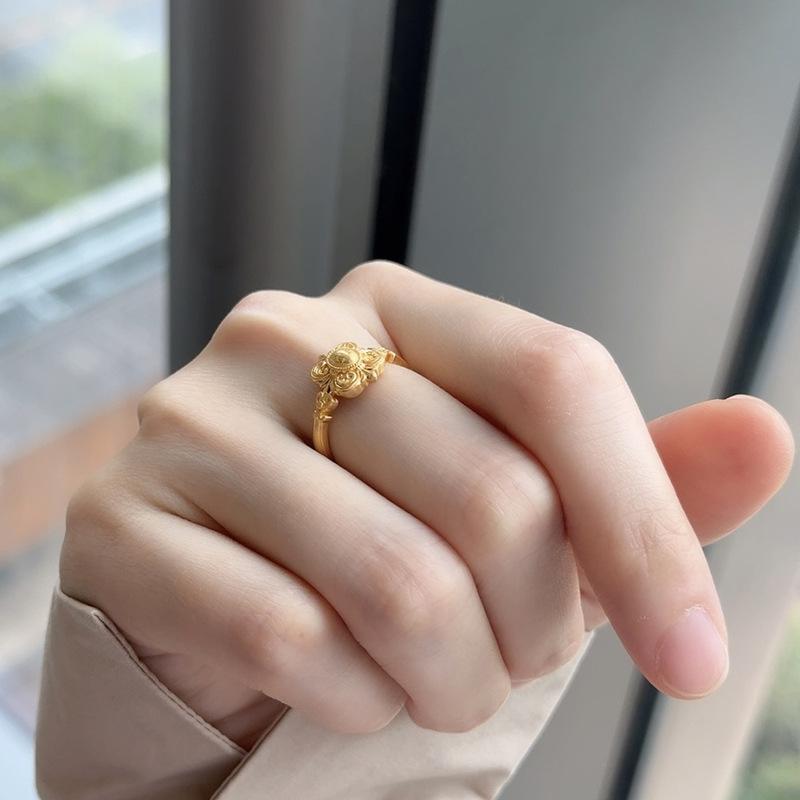 Exquisite and Delicate Ethnic Style Flowing Baroque Spiral Leaf Rings for Women New In Luxury Ring Fine Banquet Jewelry Gift
