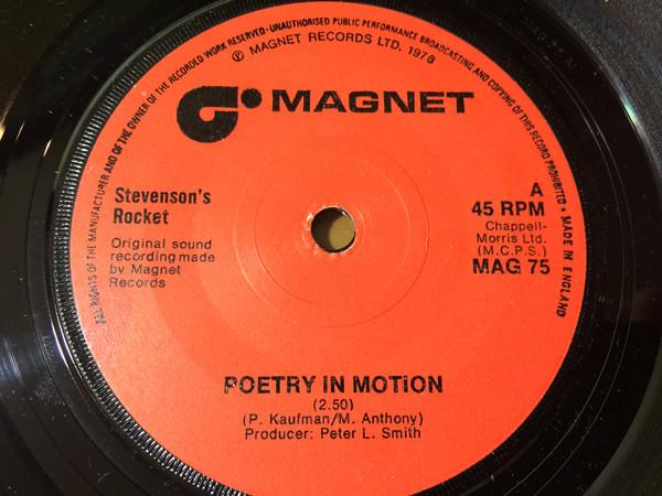 

7inch Record STEVENSONS ROCKET Poetry In Motion MAG75 Magnet 1976 UK Pop Used