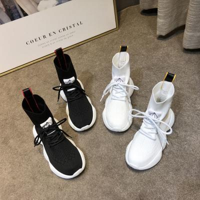 European Station Spring and Autumn High-top Women's Boots Muffin Thick-soled Elastic Martin Boots Casual Sports Socks Shoes Short Boots Tide