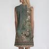 Women's Fashion Casual Print Round Neck Sleeveless Short Dress