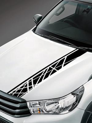 Front Hood Sticker For Toyota Hilux Revo SR5 2015 - 2017 Pickup Car Sticker Kit Waterproof PVC Stickers Car Exterior Accessories