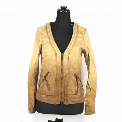 Re.Verofonna Goat Leather Gradient Brown Leather Jacket Women’s S Rider Style(USED)