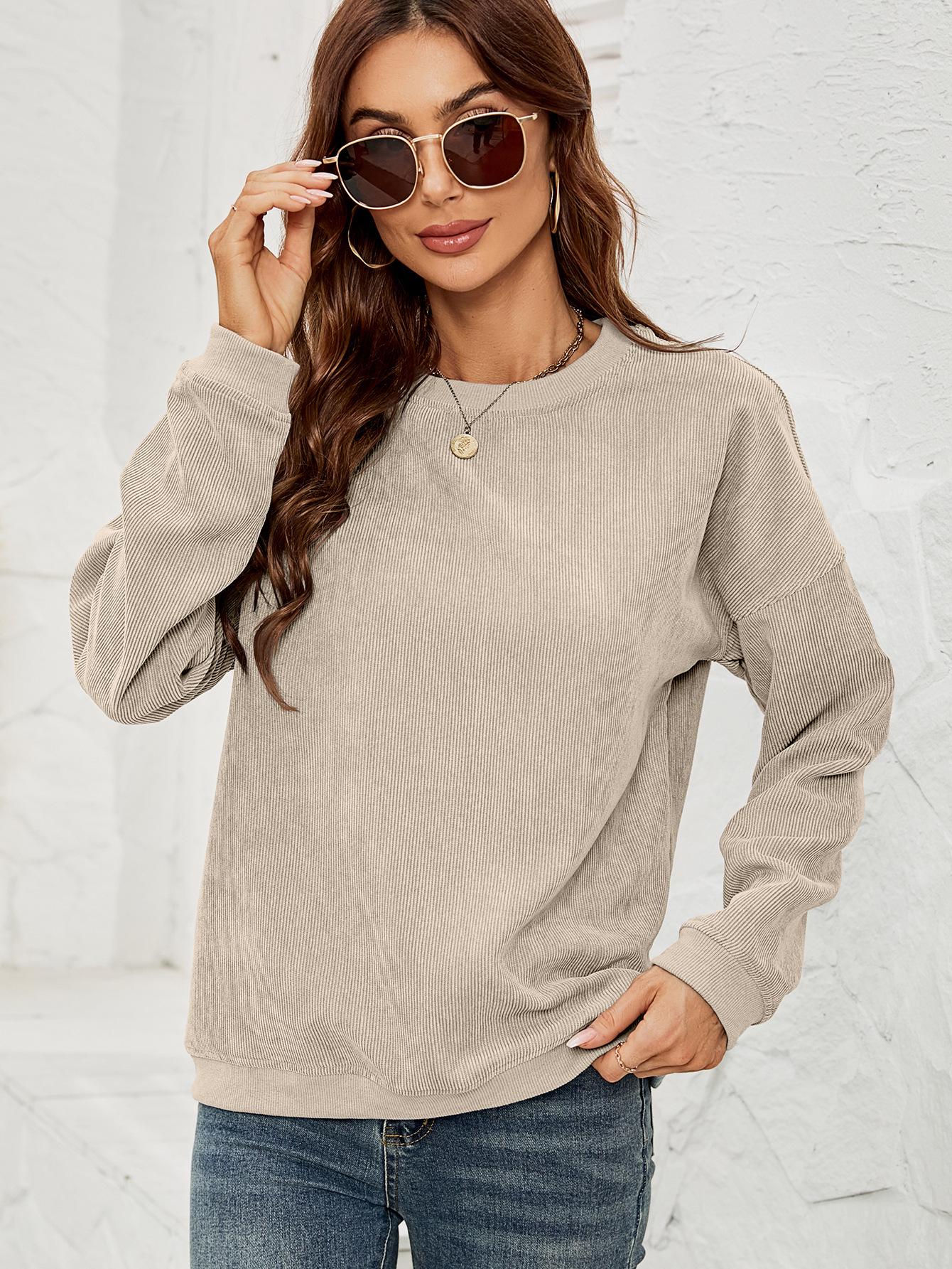 

Women s Autumn 2025 European Digital Print Round Neck Sweatshirt M