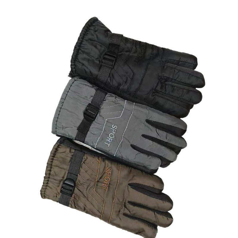 Outdoor Adult Warm Gloves Winter 2 Cotton Fleece Gloves Ski Motorcycle Riding