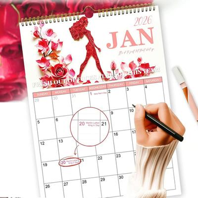 Väggkalender 2026 för vackra eleganta damer Humor Vägghängande månadskalender med djärva citat Hilarisk skämtgåva för kvinnor vänner kollegor