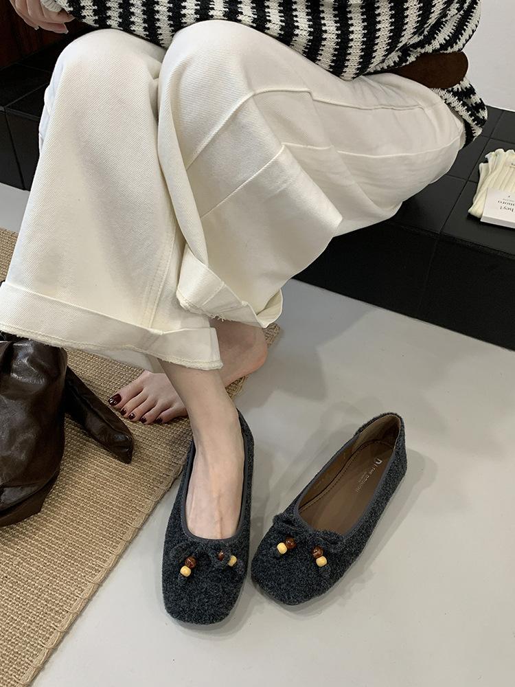 THEDOUDOU soft sole evening gentle Doudou single shoes women's 2025 ballet shoes grandma with skirt ladyshoes tide