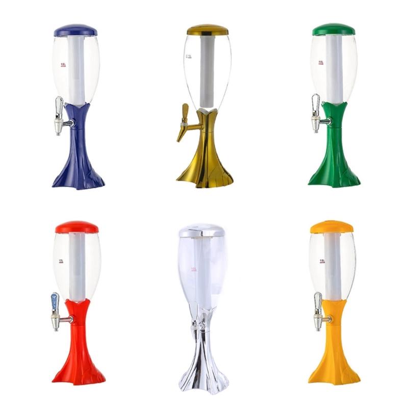 Portable Glowing Drink Dispenser Beer Dispenser with Tap Plastic Drinks and Beverage Dispenser Perfect for Party Bar blu