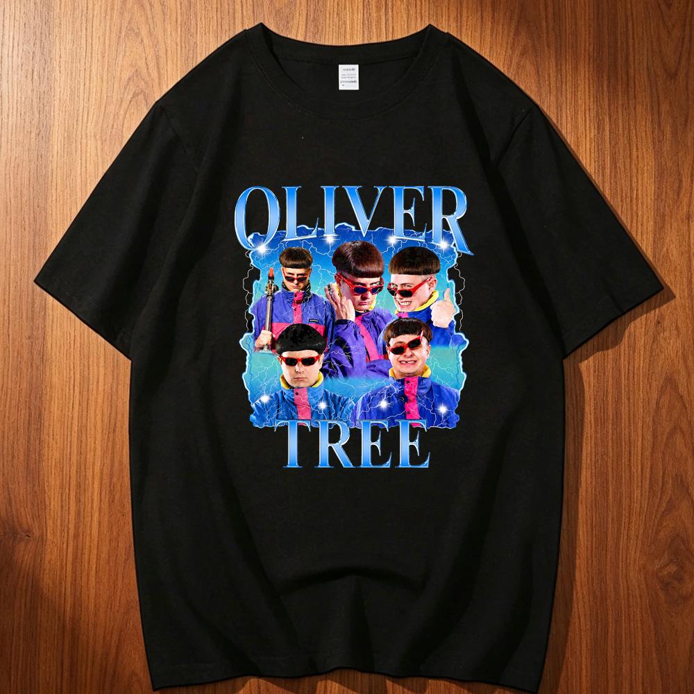 Oliver Tree Cotton Top Tees Teen Hip Hop 80s Anime Punk Streetwear Retro Tshirt Digital 80s Hip Hop Graphic Aesthetic Wounisex