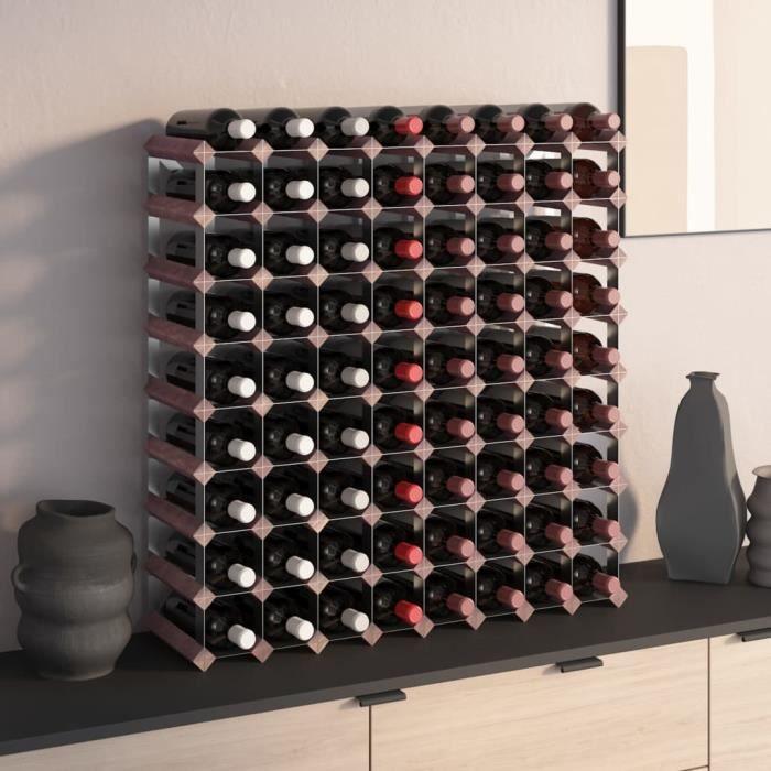 VidaXL Casier à bouteilles pour 72 bouteilles Marron Bois pin solide 340894