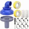 Swimming Pool Inlet Nozzle Kit 360Degree Rotation Rotatable Elbow Hose Clamps