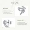 MODIAN 925 Sterling Silver Shining Cubic Zirconia Snake Stud Earrings For Women Animal Earrings Trendy Women Jewelry