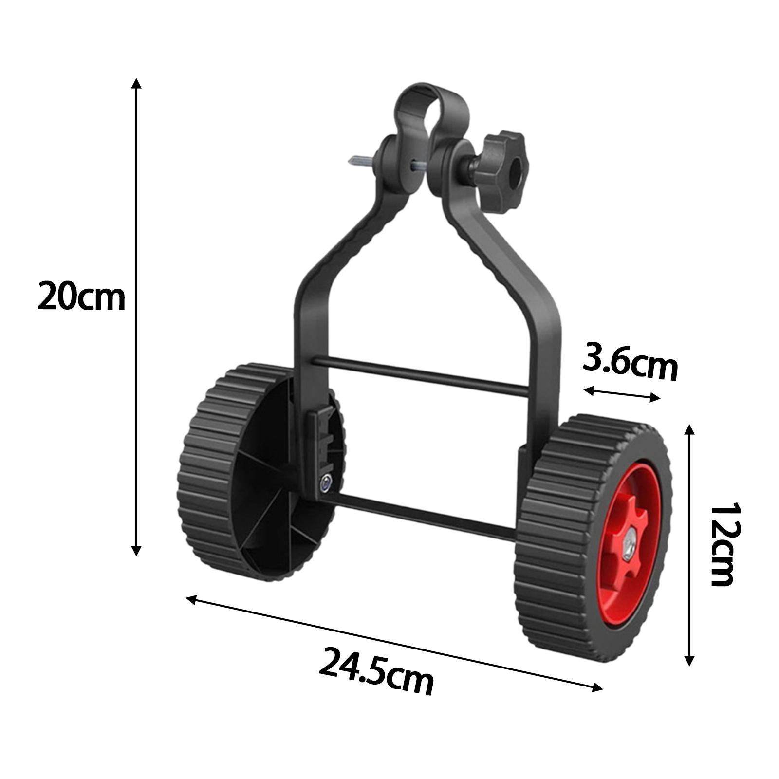 

String Trimmer Wheel attachment Wheel bracket Adjustable Lawn Mower Auxiliary Wheel Triangular Structure for Cutter Spare Parts чёрный