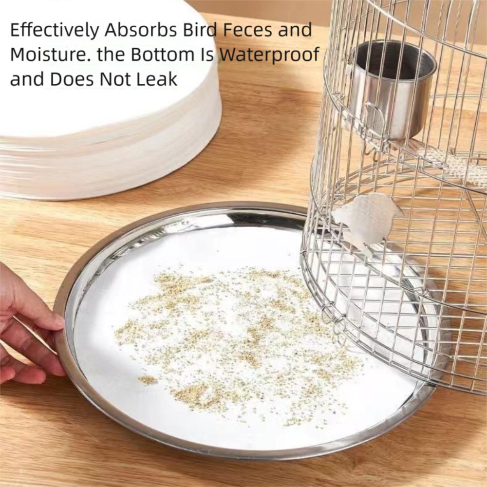 100PCS Round Square Bird Manure Cleaning Pad Non-woven Fabric Parrot Cage Mat  Pet Supply
